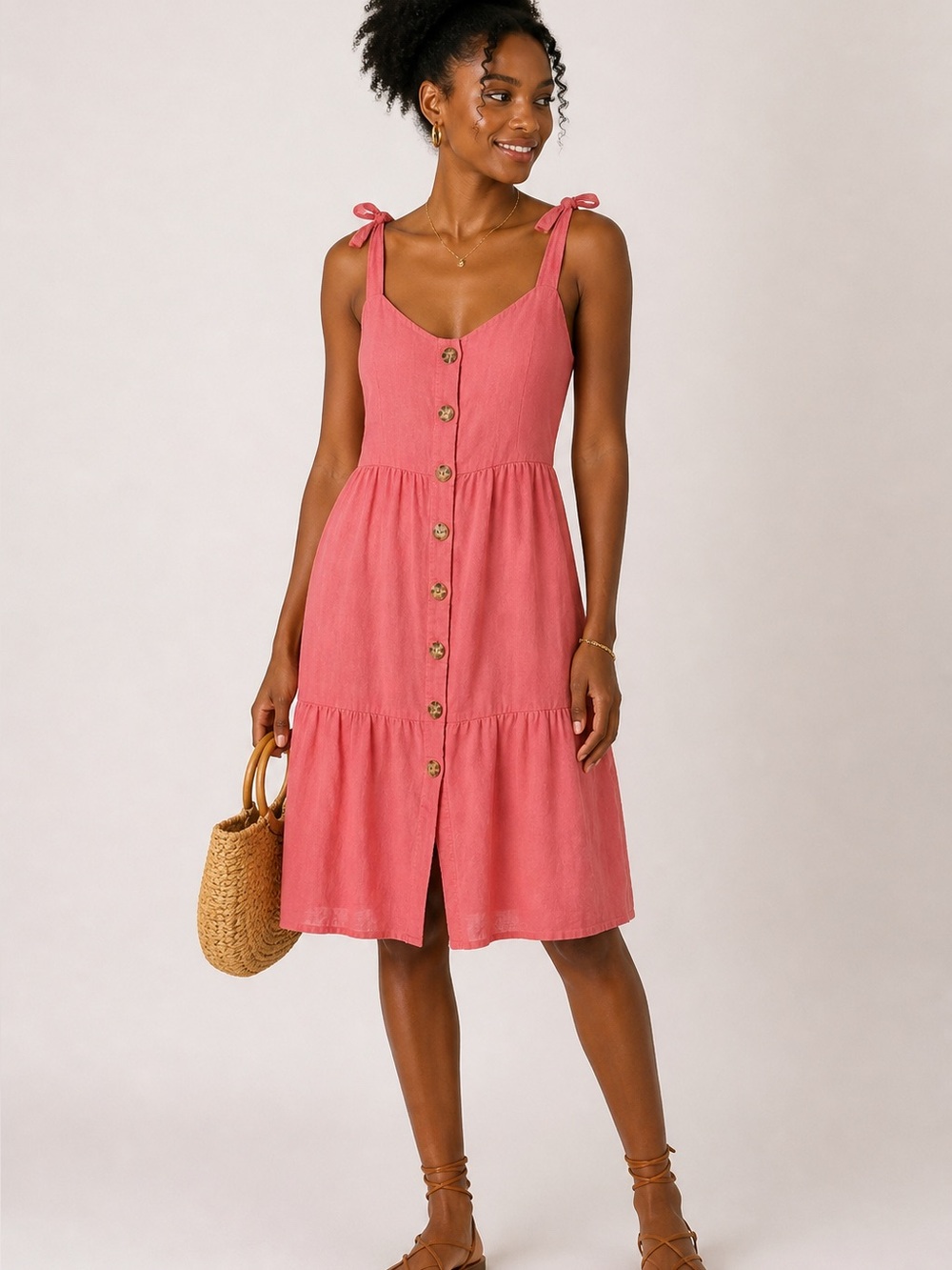 Rocks & Indigo Linen Button Up Dress
